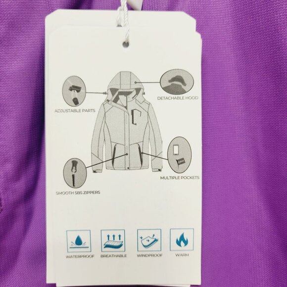 Skieer Pants girls 14-16  Women’s  Snowboard Ski Pants purple New - Picture 12 of 16